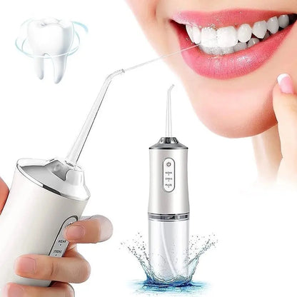 Irrigador Dental Oral Recarregavél 220ml Higiene Limpeza Bucal Portátil Limpador de Dente